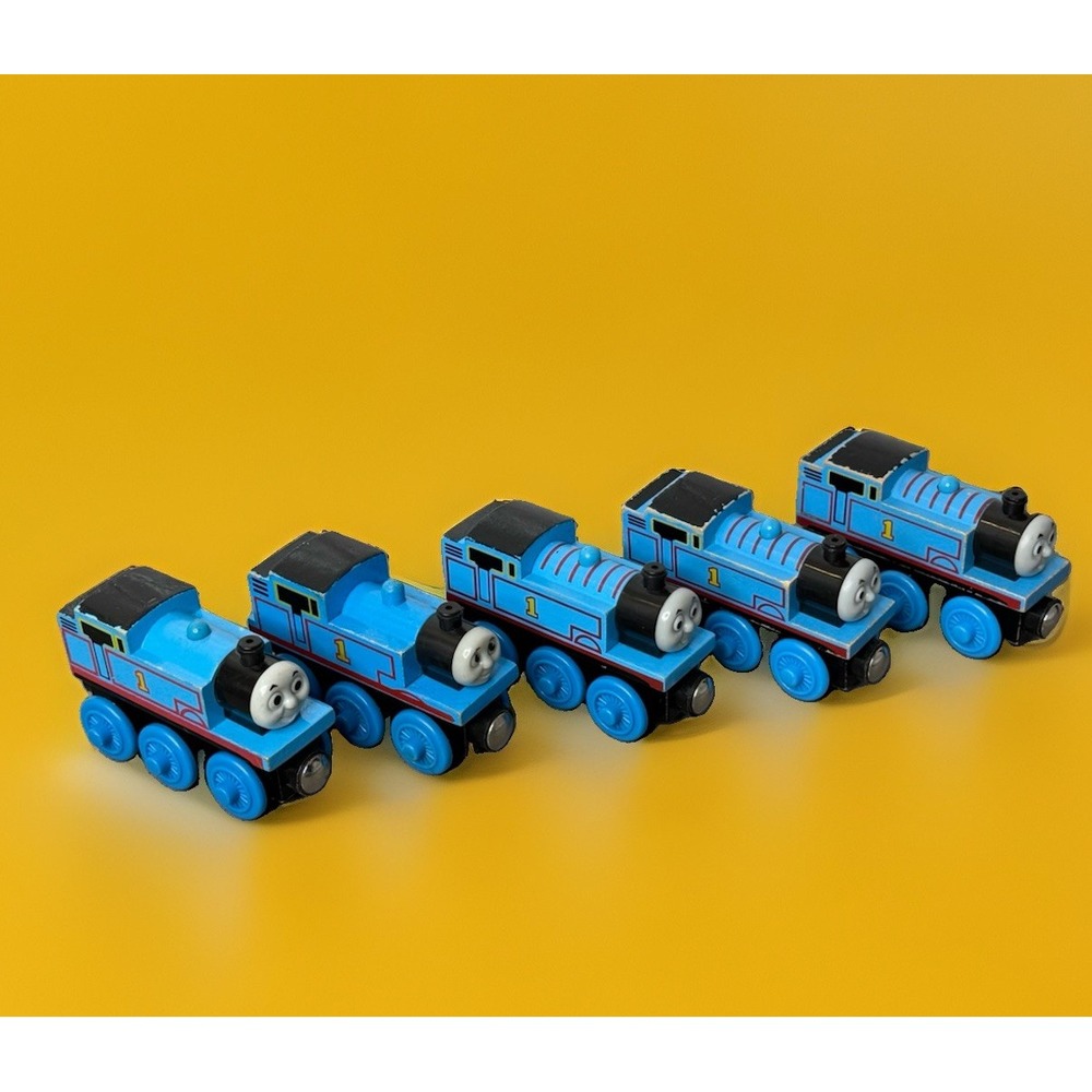 Lot of 5 THOMAS Engines From Thomas Train Wooden 1999 - 2007 Wood Learning Curve